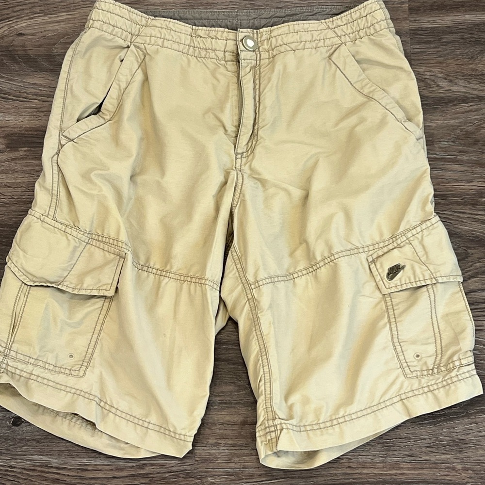 Nike Men's Size Medium‎ Cargo Military Hiking  Logo Drawstring Short